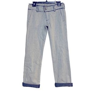 Diesel distressed low rise frayed waist jeans